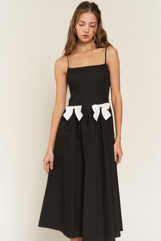 Emily Bow Midi Dress Ceci LaMode Emily Bow Midi Dress Ceci LaMode