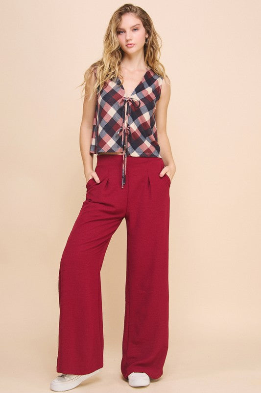 Burgundy Flow Pants