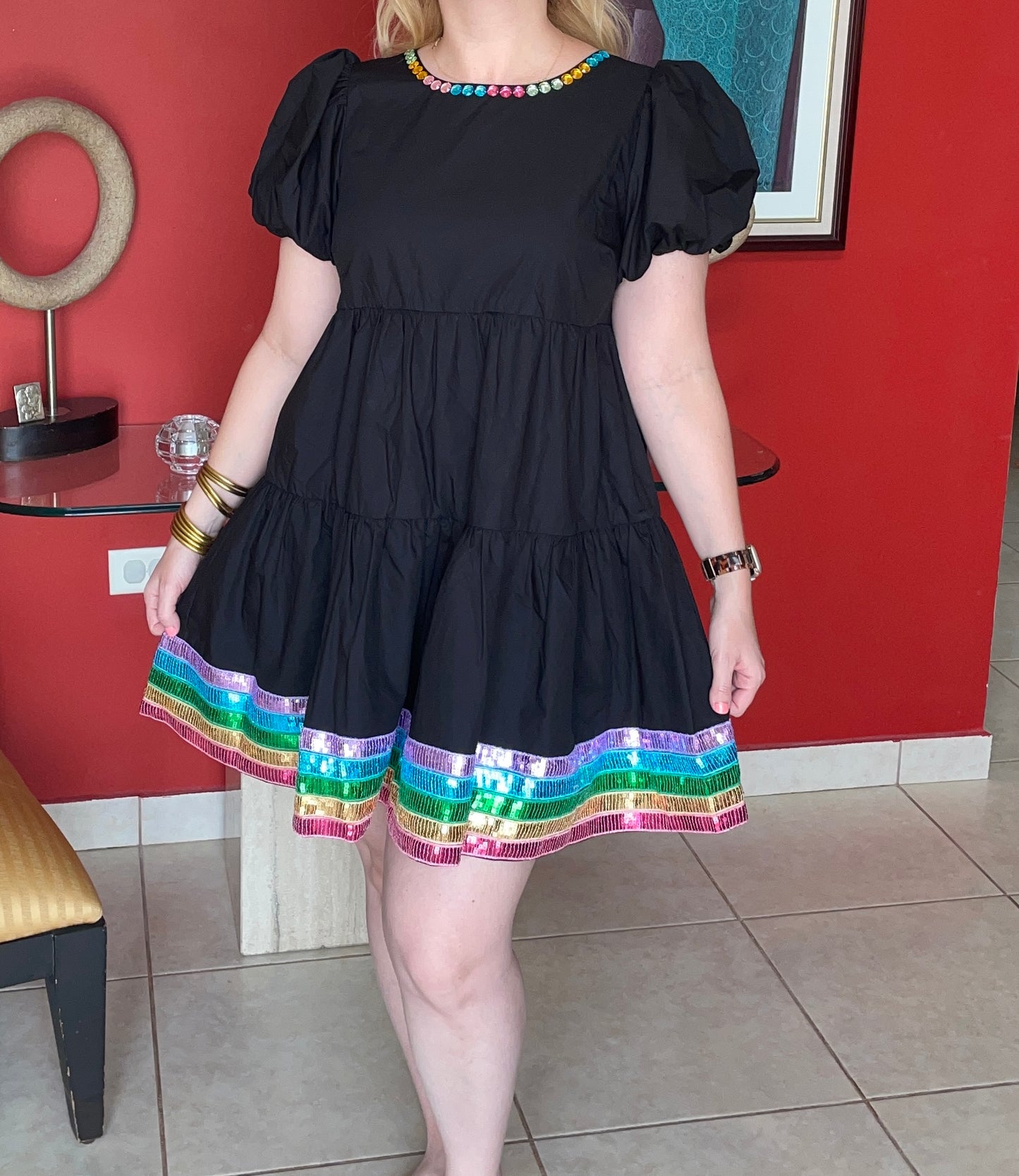 Crystal Color Stone Dress