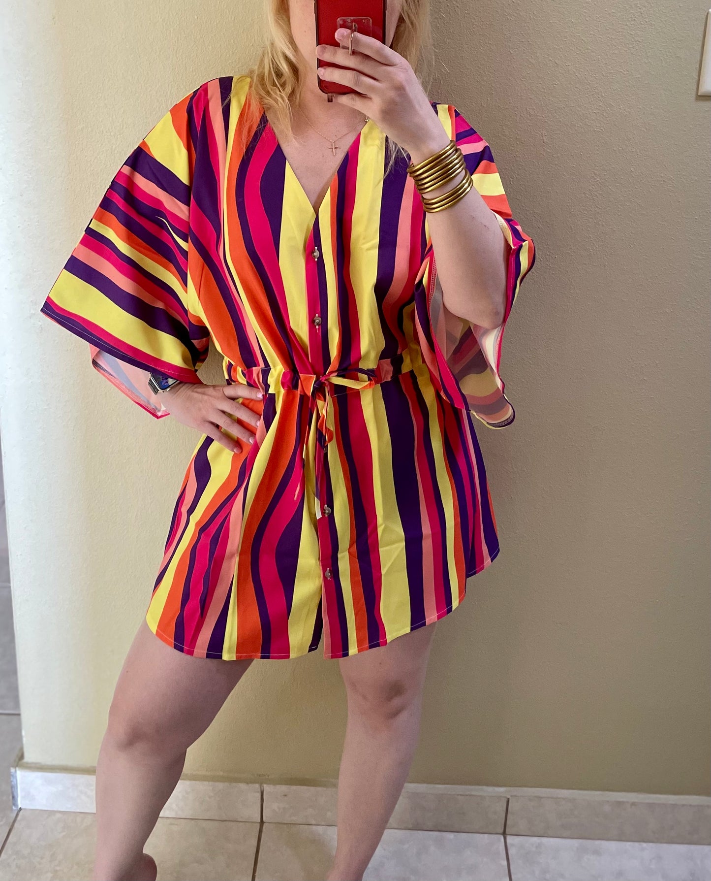 Flare Stripe Color Dress