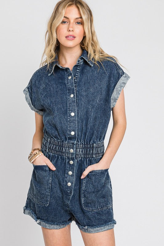 Piper Denim Romper