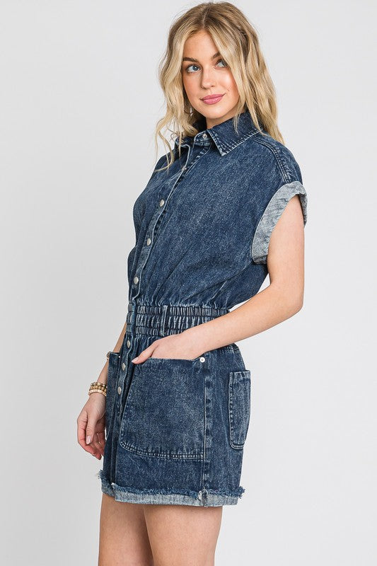 Piper Denim Romper