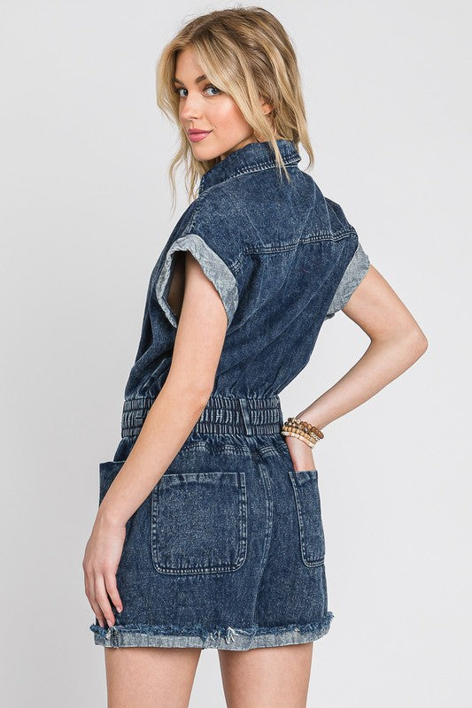 Piper Denim Romper