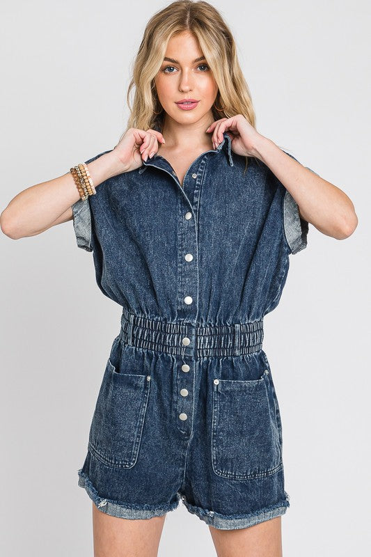 Piper Denim Romper