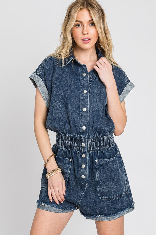 Piper Denim Romper