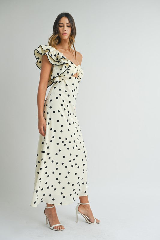 Polka Chic Ruffle Dress