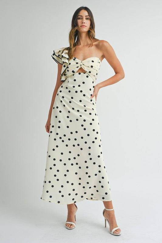 Polka Chic Ruffle Dress