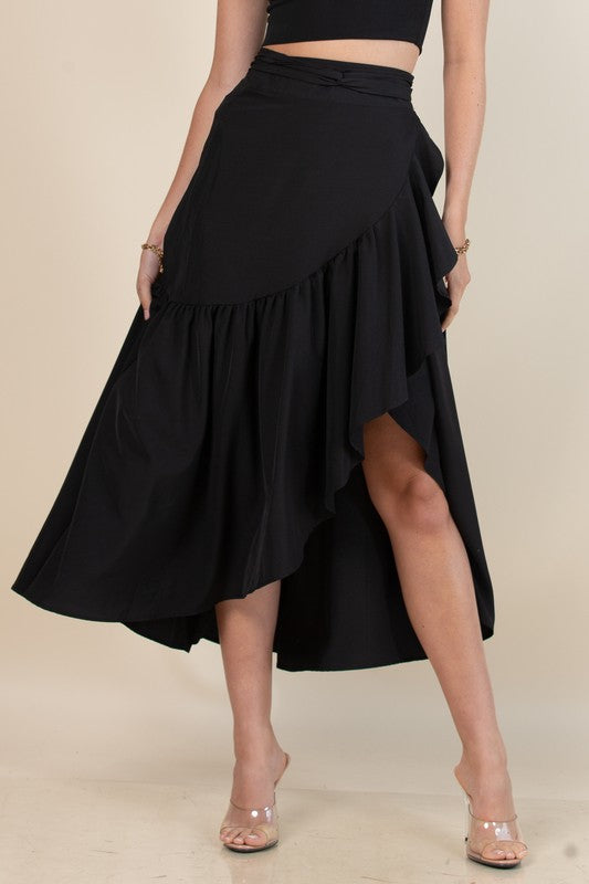 Black Wrap Around Skirt