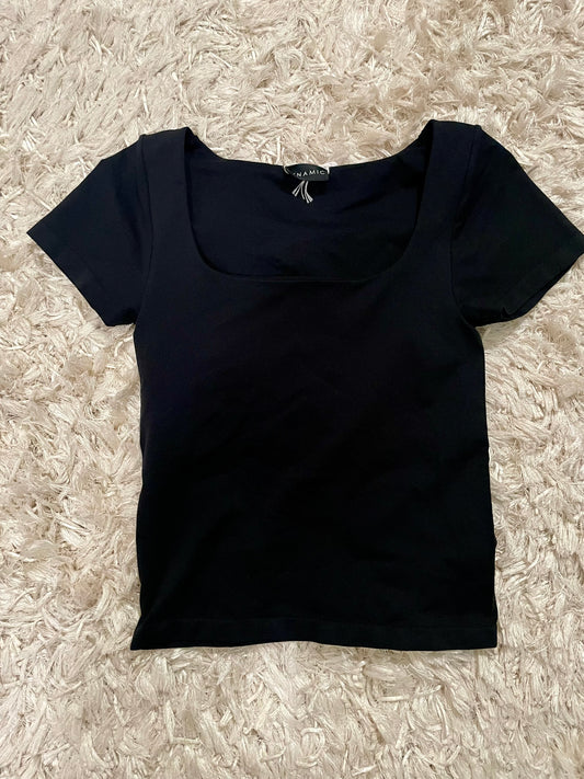 Basic Square Black Top